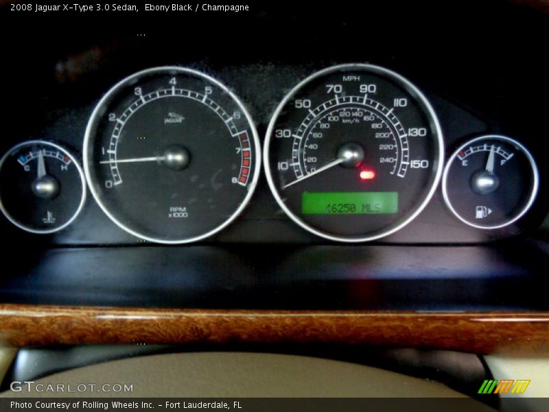 Ebony Black / Champagne 2008 Jaguar X-Type 3.0 Sedan