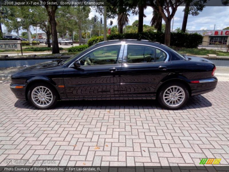 Ebony Black / Champagne 2008 Jaguar X-Type 3.0 Sedan