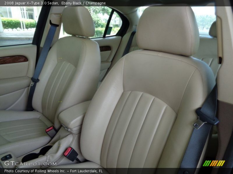 Ebony Black / Champagne 2008 Jaguar X-Type 3.0 Sedan