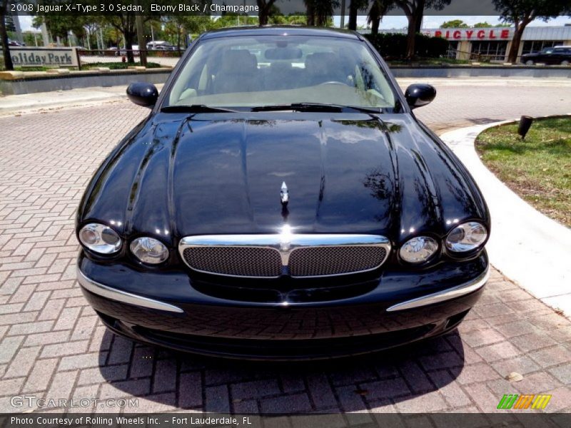 Ebony Black / Champagne 2008 Jaguar X-Type 3.0 Sedan