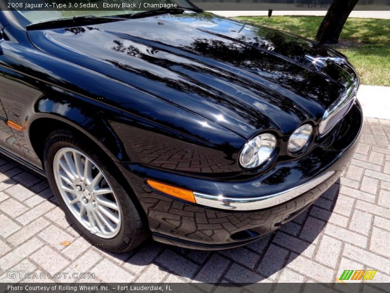Ebony Black / Champagne 2008 Jaguar X-Type 3.0 Sedan