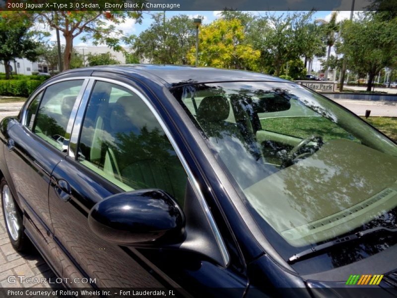 Ebony Black / Champagne 2008 Jaguar X-Type 3.0 Sedan