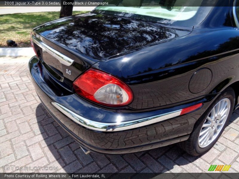 Ebony Black / Champagne 2008 Jaguar X-Type 3.0 Sedan