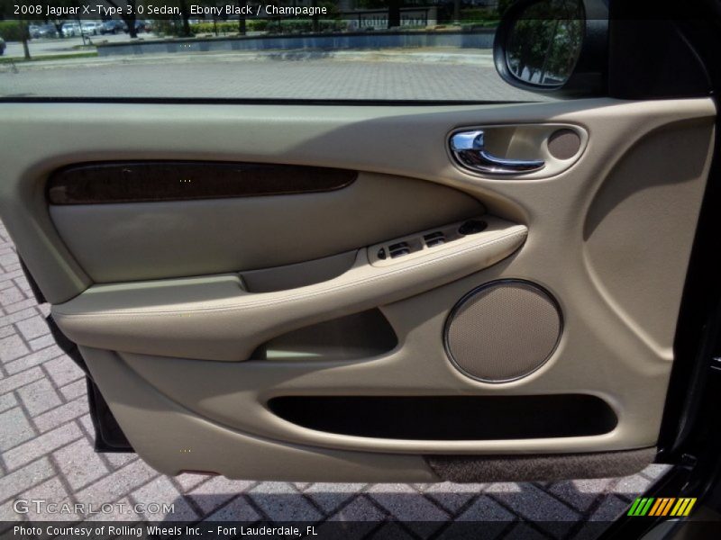 Ebony Black / Champagne 2008 Jaguar X-Type 3.0 Sedan