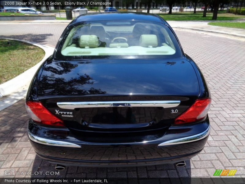 Ebony Black / Champagne 2008 Jaguar X-Type 3.0 Sedan