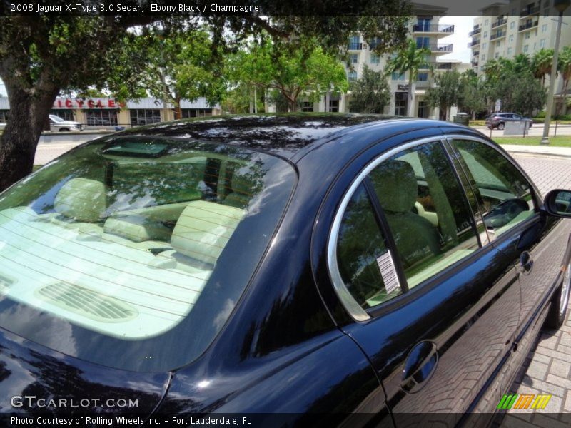 Ebony Black / Champagne 2008 Jaguar X-Type 3.0 Sedan