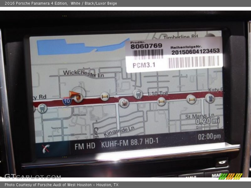 Navigation of 2016 Panamera 4 Edition
