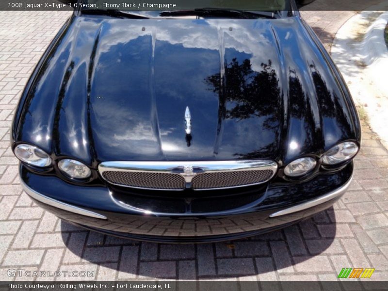 Ebony Black / Champagne 2008 Jaguar X-Type 3.0 Sedan