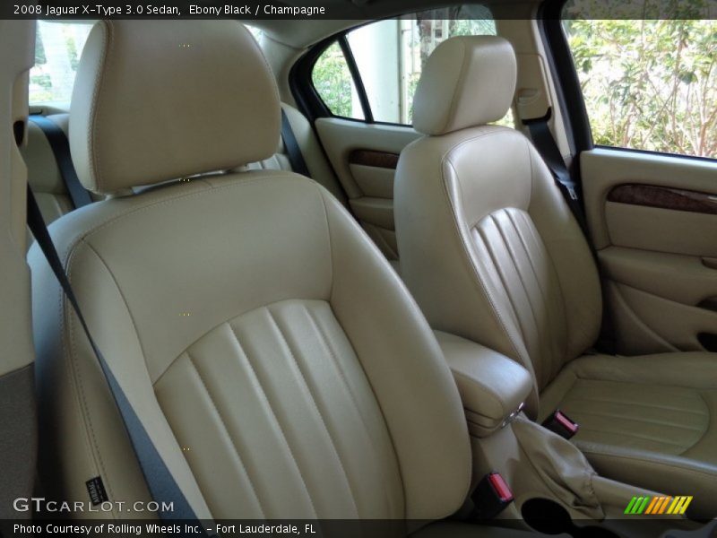 Ebony Black / Champagne 2008 Jaguar X-Type 3.0 Sedan