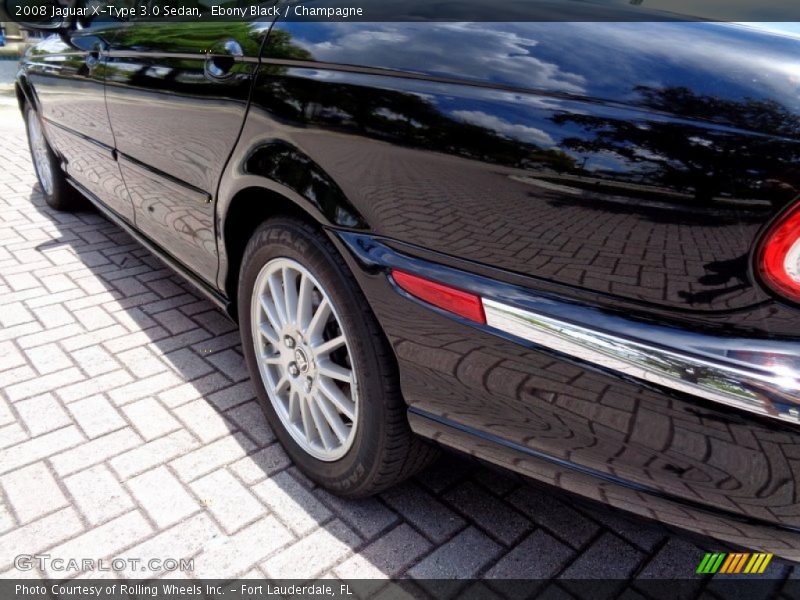 Ebony Black / Champagne 2008 Jaguar X-Type 3.0 Sedan