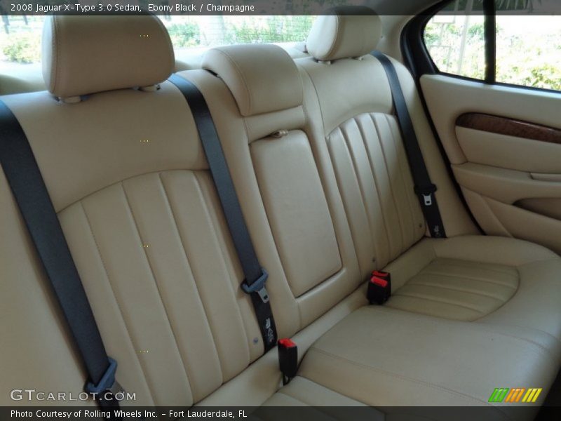 Ebony Black / Champagne 2008 Jaguar X-Type 3.0 Sedan