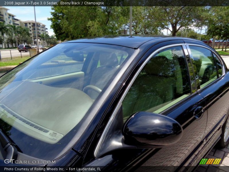 Ebony Black / Champagne 2008 Jaguar X-Type 3.0 Sedan