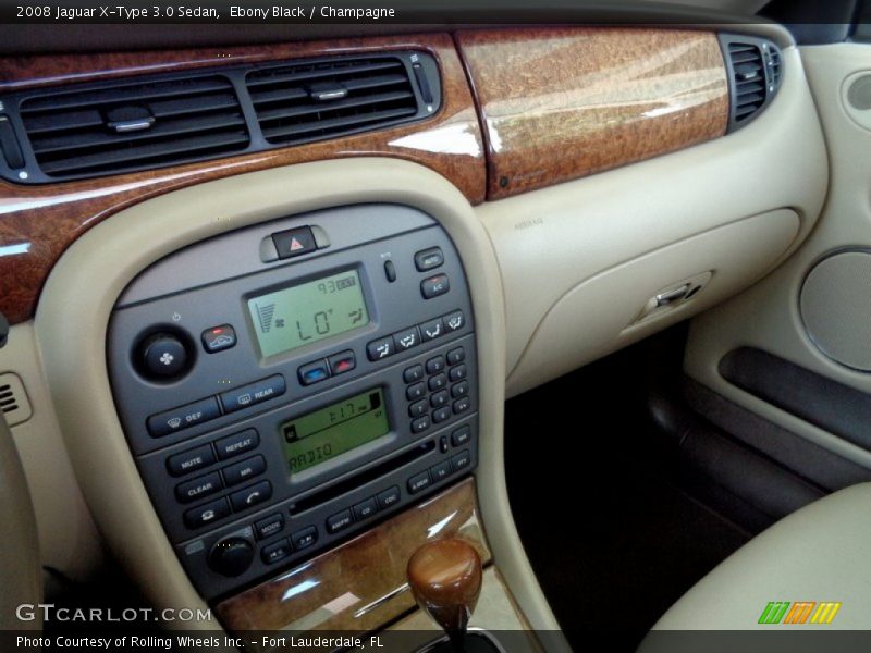 Ebony Black / Champagne 2008 Jaguar X-Type 3.0 Sedan