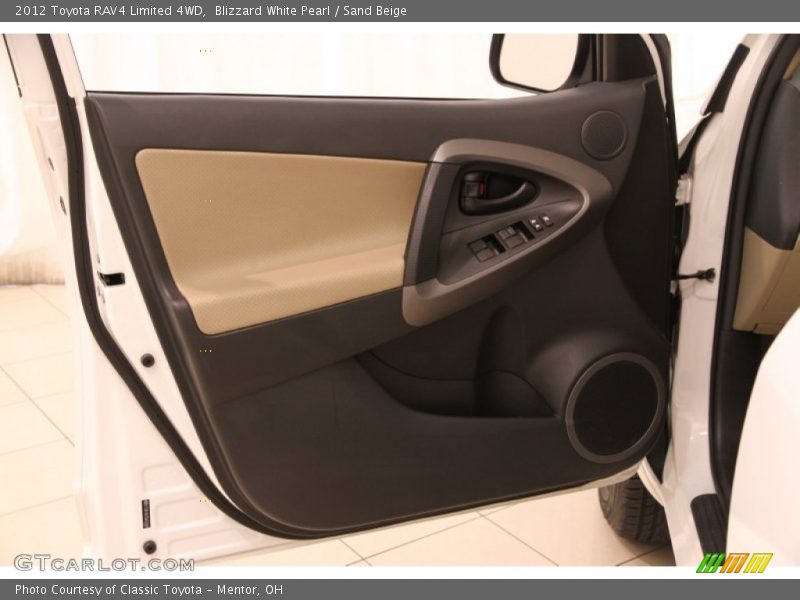 Blizzard White Pearl / Sand Beige 2012 Toyota RAV4 Limited 4WD