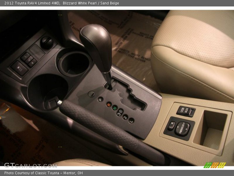 Blizzard White Pearl / Sand Beige 2012 Toyota RAV4 Limited 4WD