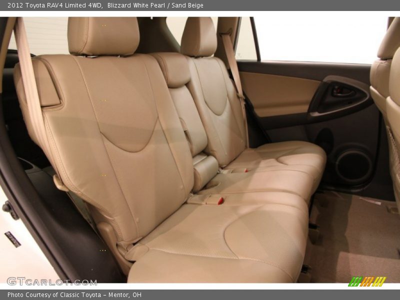 Blizzard White Pearl / Sand Beige 2012 Toyota RAV4 Limited 4WD