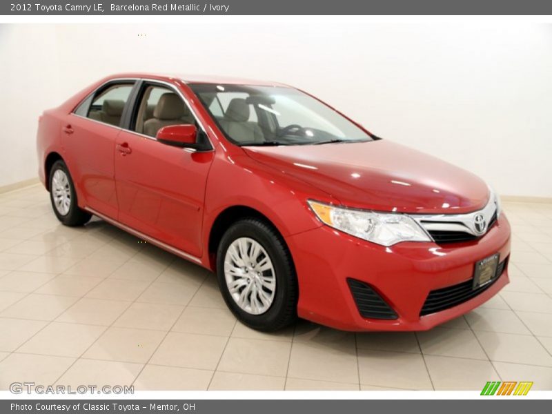 Barcelona Red Metallic / Ivory 2012 Toyota Camry LE