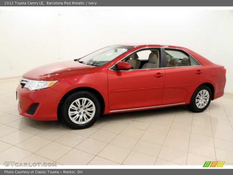 Barcelona Red Metallic / Ivory 2012 Toyota Camry LE
