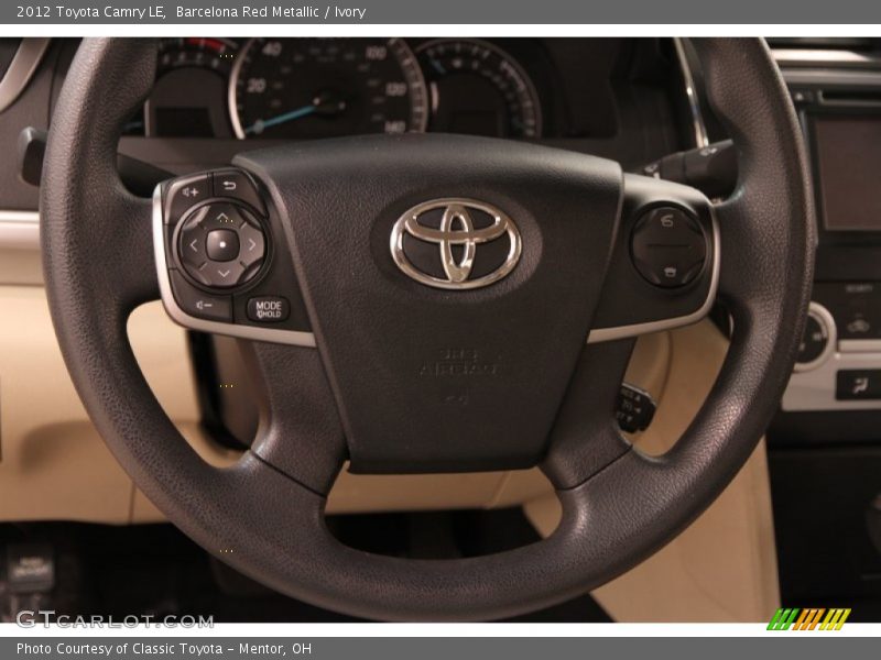 Barcelona Red Metallic / Ivory 2012 Toyota Camry LE