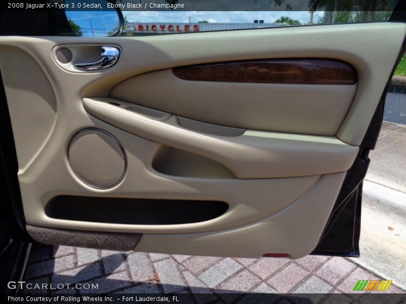 Ebony Black / Champagne 2008 Jaguar X-Type 3.0 Sedan