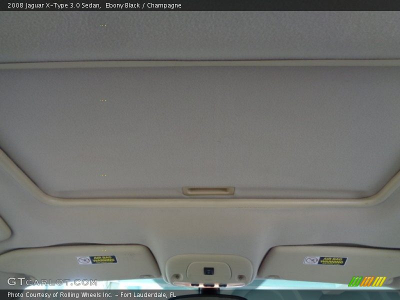 Ebony Black / Champagne 2008 Jaguar X-Type 3.0 Sedan