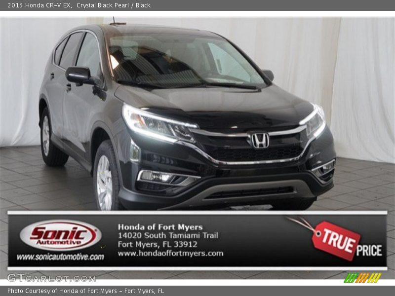 Crystal Black Pearl / Black 2015 Honda CR-V EX