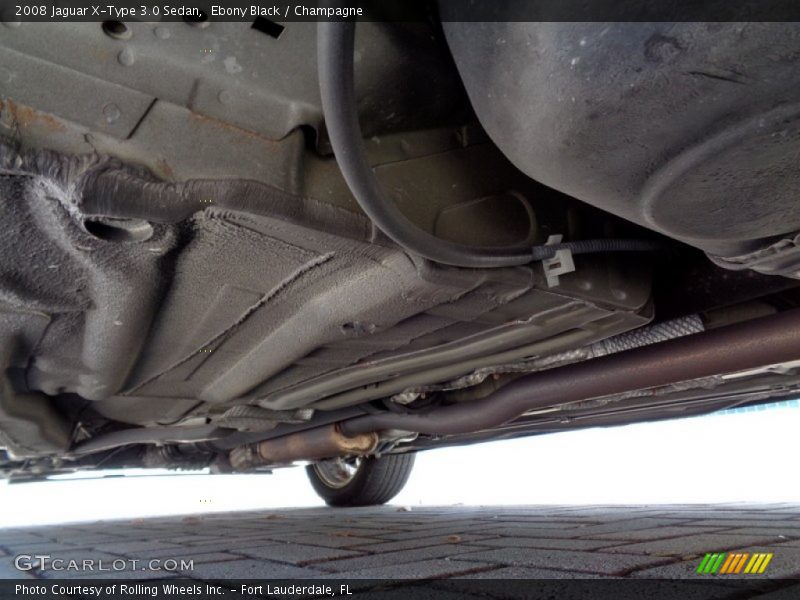 Ebony Black / Champagne 2008 Jaguar X-Type 3.0 Sedan