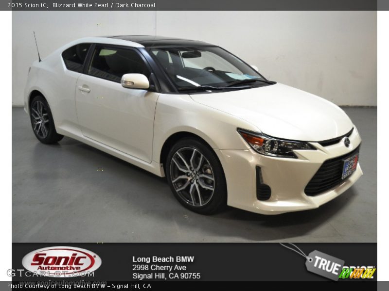 Blizzard White Pearl / Dark Charcoal 2015 Scion tC