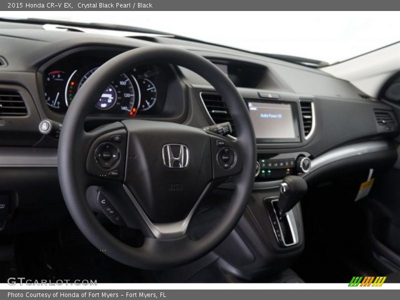 Crystal Black Pearl / Black 2015 Honda CR-V EX