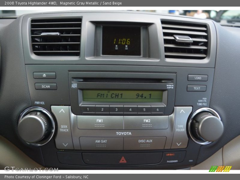 Magnetic Gray Metallic / Sand Beige 2008 Toyota Highlander 4WD