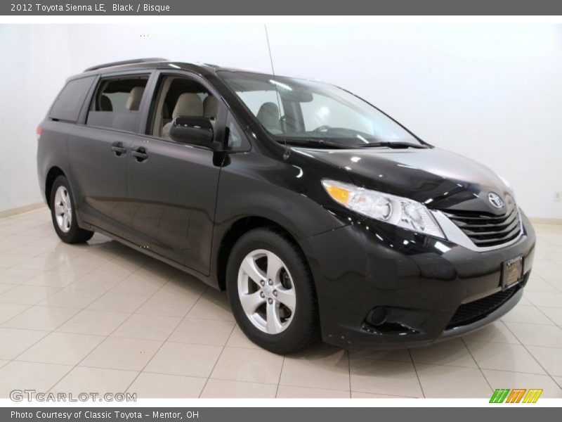 Black / Bisque 2012 Toyota Sienna LE