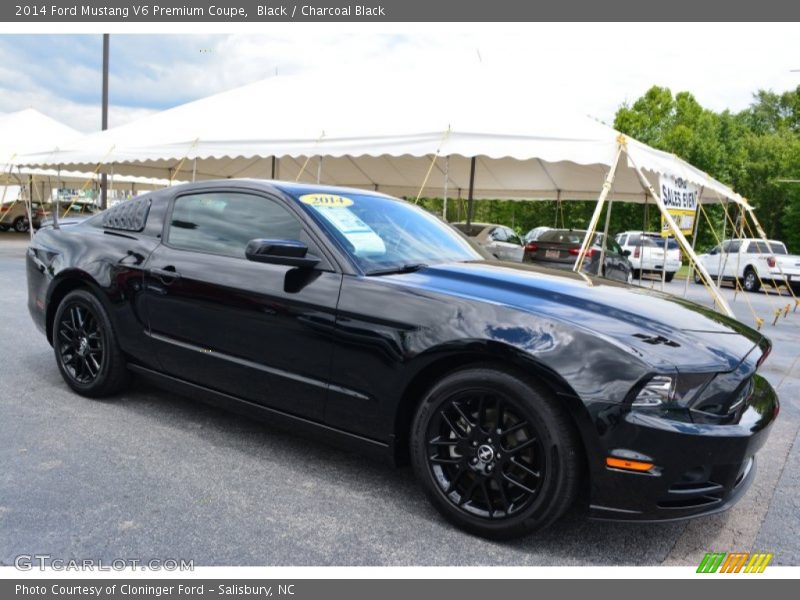 Black / Charcoal Black 2014 Ford Mustang V6 Premium Coupe