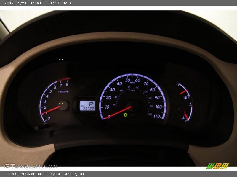 Black / Bisque 2012 Toyota Sienna LE