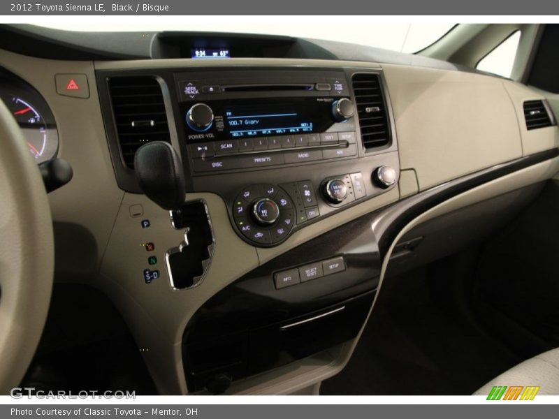 Black / Bisque 2012 Toyota Sienna LE