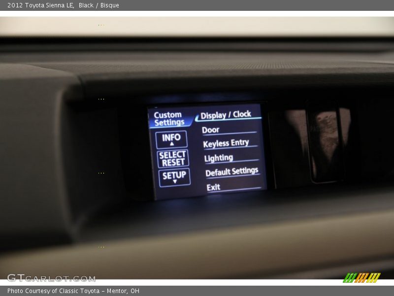 Black / Bisque 2012 Toyota Sienna LE