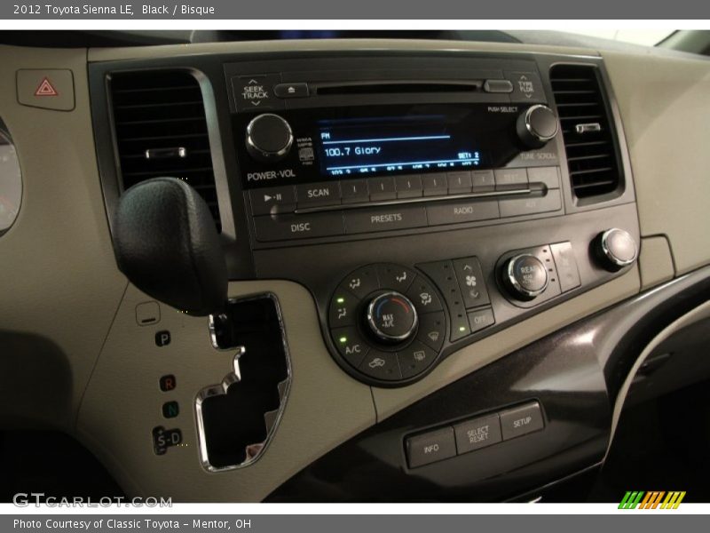 Black / Bisque 2012 Toyota Sienna LE