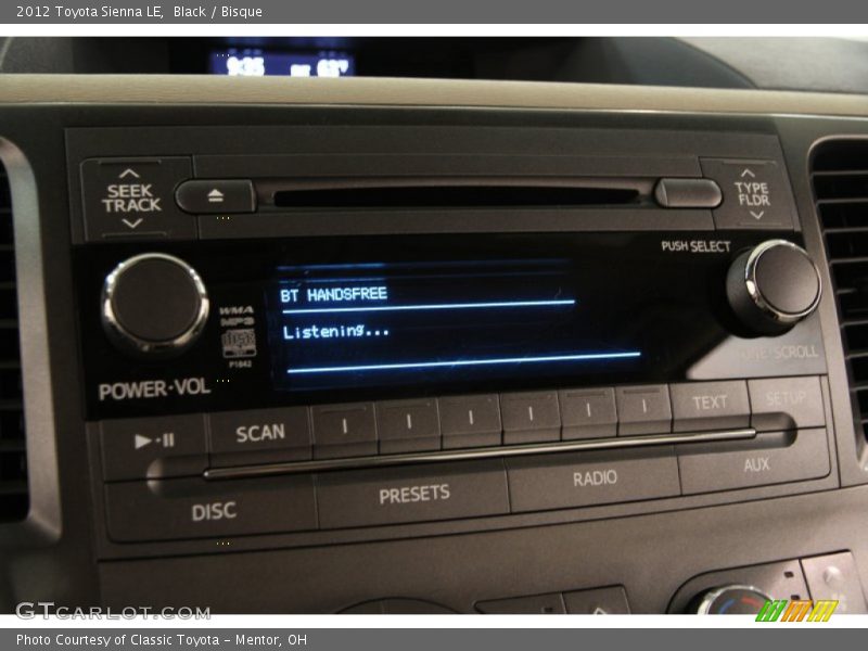 Black / Bisque 2012 Toyota Sienna LE