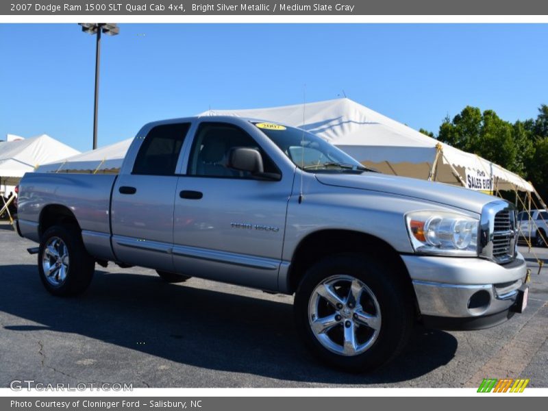 Bright Silver Metallic / Medium Slate Gray 2007 Dodge Ram 1500 SLT Quad Cab 4x4