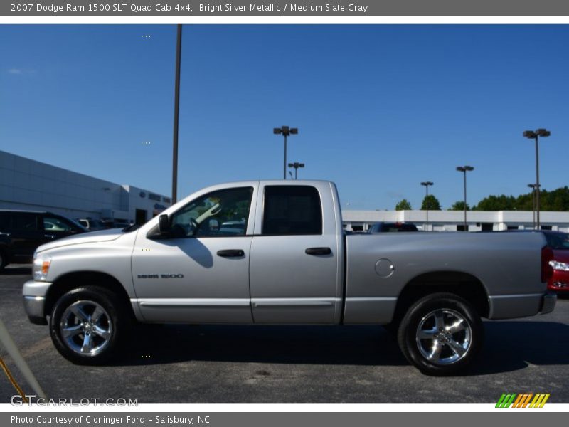 Bright Silver Metallic / Medium Slate Gray 2007 Dodge Ram 1500 SLT Quad Cab 4x4