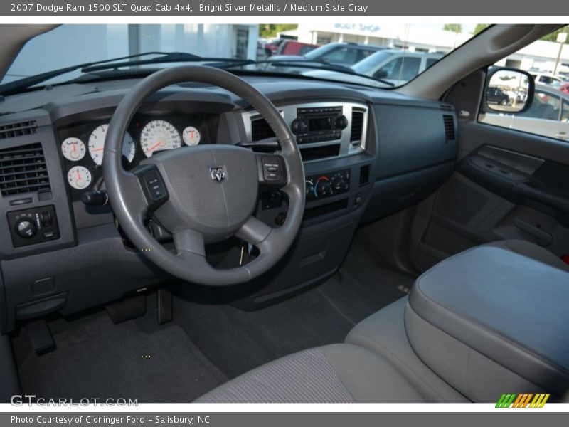 Bright Silver Metallic / Medium Slate Gray 2007 Dodge Ram 1500 SLT Quad Cab 4x4
