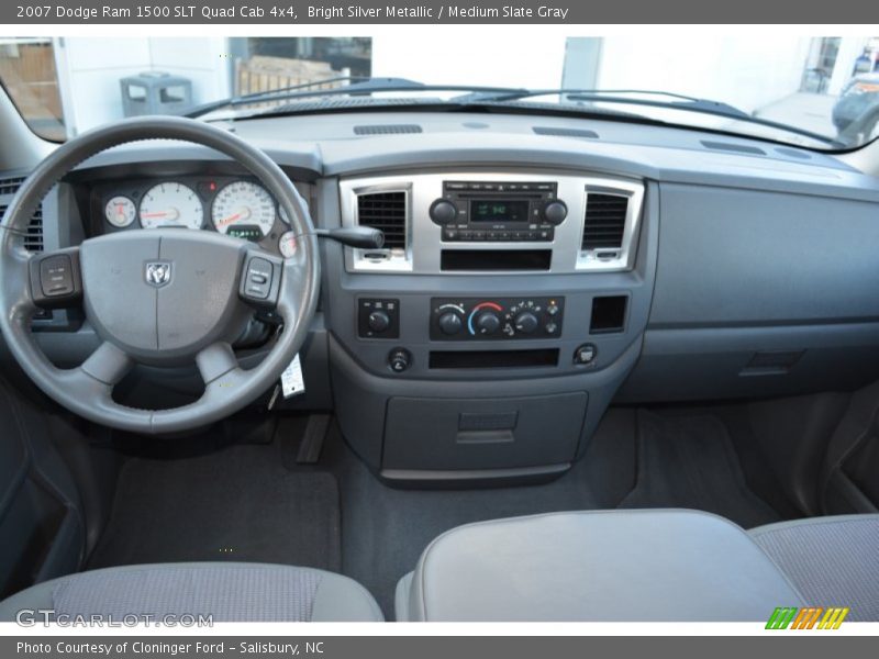 Bright Silver Metallic / Medium Slate Gray 2007 Dodge Ram 1500 SLT Quad Cab 4x4