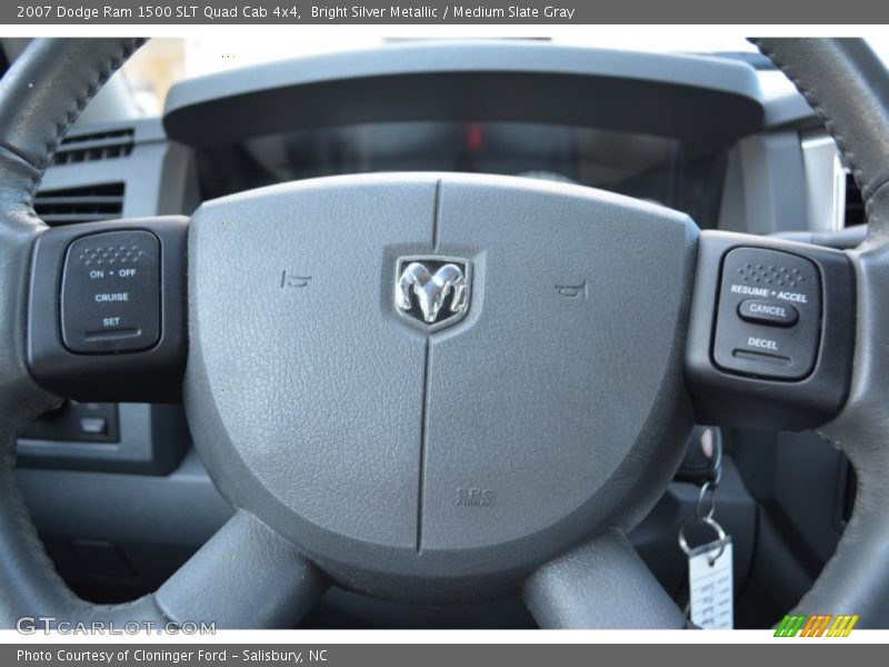 Bright Silver Metallic / Medium Slate Gray 2007 Dodge Ram 1500 SLT Quad Cab 4x4