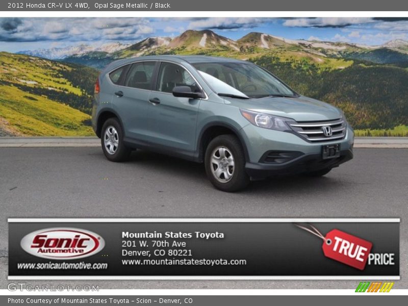 Opal Sage Metallic / Black 2012 Honda CR-V LX 4WD