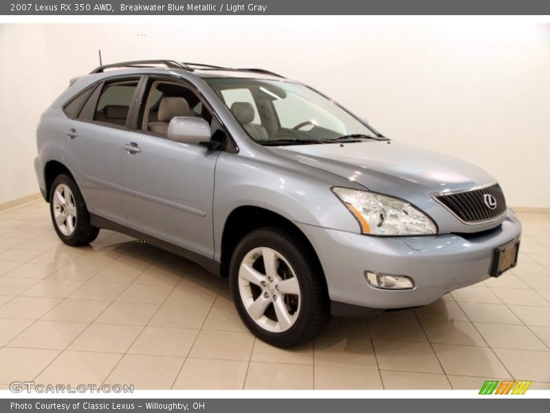 Breakwater Blue Metallic / Light Gray 2007 Lexus RX 350 AWD
