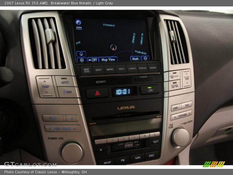 Breakwater Blue Metallic / Light Gray 2007 Lexus RX 350 AWD