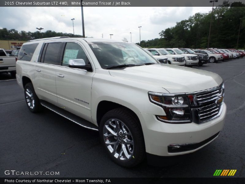 White Diamond Tricoat / Jet Black 2015 Chevrolet Suburban LTZ 4WD