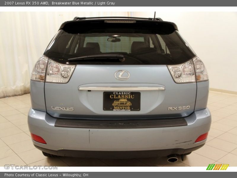 Breakwater Blue Metallic / Light Gray 2007 Lexus RX 350 AWD