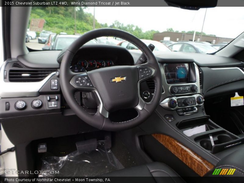 White Diamond Tricoat / Jet Black 2015 Chevrolet Suburban LTZ 4WD