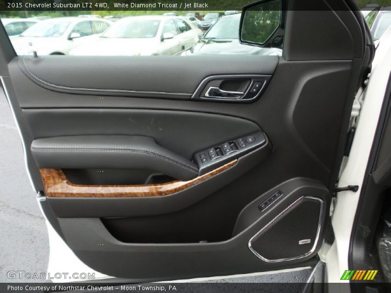 White Diamond Tricoat / Jet Black 2015 Chevrolet Suburban LTZ 4WD