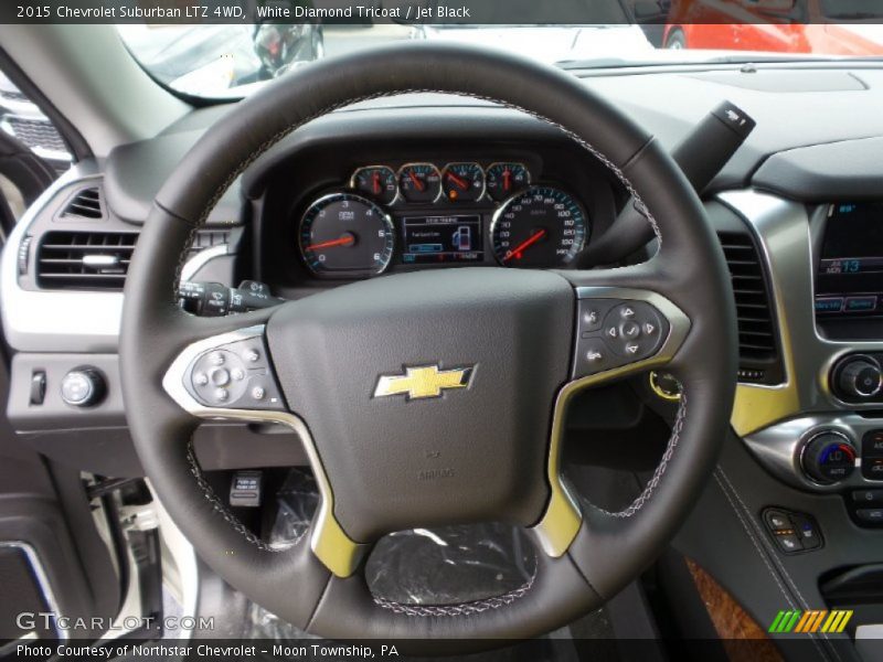 White Diamond Tricoat / Jet Black 2015 Chevrolet Suburban LTZ 4WD